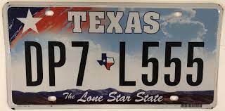 license plate repeating dp7 l555 number