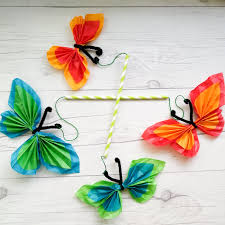 tissue paper erfly mobile craft