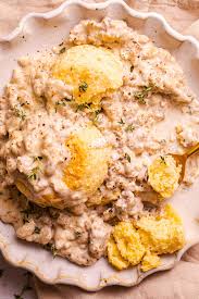 southern biscuits and sausage gravy