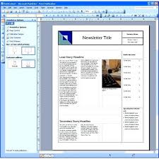 Free Newsletter Templates For Word Newspaper Template Microsoft 2003