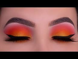 orange yellow fall makeup using