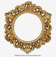 golden round frame png free png