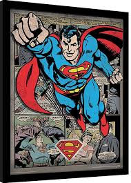 Superman Comic Montage Framed Poster