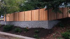 new fence and retaining wall