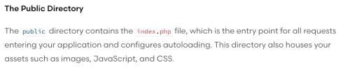 keep index php in your public folder