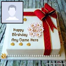 free editing birthday cake with photo