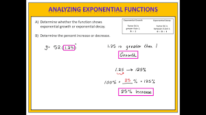 exponential functions identify growth