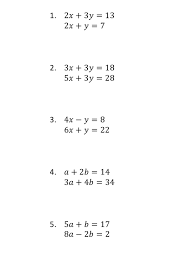 Simultaneous Equations Practice