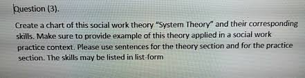Solved Question 3 Create A Chart Of This Social Work T