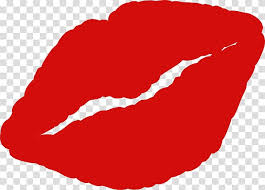 lip kiss cartoon red lipstick