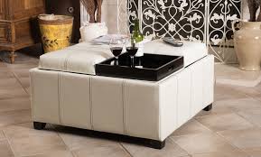 Storage Ottoman With Tray Tops