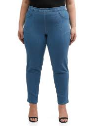 Just My Size Womens Plus Size Pull On Stretch Woven Pants Also In Petite