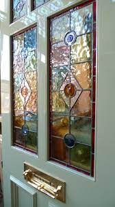 stained glass front door incorporating