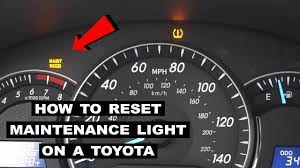 How to Reset Maintenance Light on a Toyota Camry - YouTube