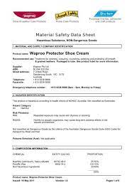 protector shoe cream msds waproo