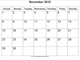 Blank 2015 Calendar Printable Printable 2015 November