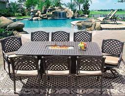 Patio Dining Set With Fire Table