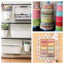 The country chic cottage craft room organization doesn't have to be ugly or monotonous. Cute Craft Organization Ideas