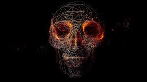 3d scary skull abstract shapes free