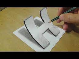 How to draw a 3d floating letter h. Easy Drawing With Graphite Pencils How To Draw Letter H Anamorphic Illusion For Kids Adults Youtube Easy Drawings Drawing Letters 3d Drawings