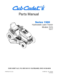 operator maint service parts manual cub