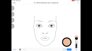 face chart using the makeup system app