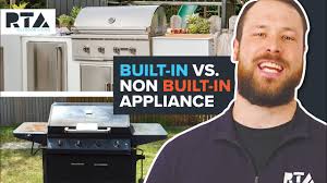 convert freestanding grill to built in
