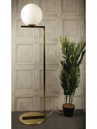 Polished Brass Retro Floor Lamp With