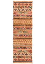 blockprint aztec indian rug with