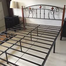 Wrought Iron Queen Bed Frame Antique