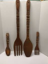 Vintage Wooden Spoon And Fork Sets