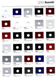 Suzuki Paint Codes Color Charts