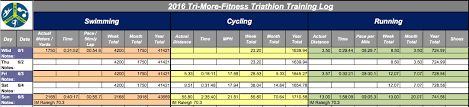 2017 triathlon training log tri more