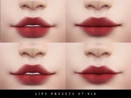 female lips presets 07 010 the sims 4