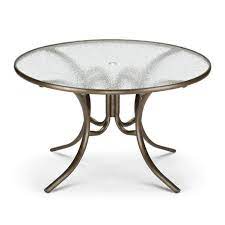 Round Glass Top Patio Table Hildreth
