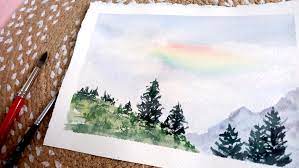 TUTO] Paysage de montagne à l'aquarelle - Mes carnets d'aquarelle