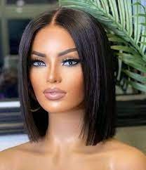 human hair straight bob wig color