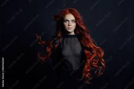 portrait of redhead y woman with