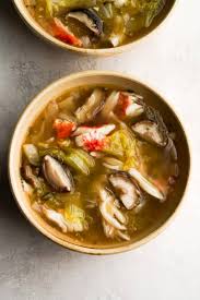 crab soup with shiitake and napa