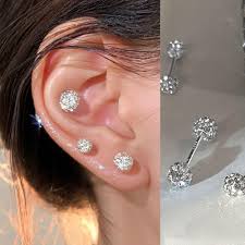 design barbell ear stud piercing