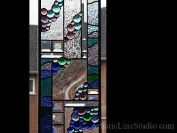 Abstract Stained Beveled Leaded Glass