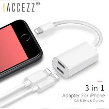 Accezz Dual Lighting Adapter For Iphone Xs Max Xr 7 8 Plus X 2 In 1 Charging Calling Listening Earphone Audio Charge Connector Phone Adapters Converters Aliexpress