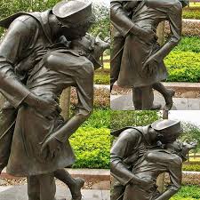 size sailor nurse kissing statue