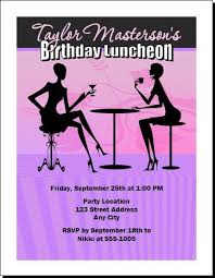 Ladies Who Lunch Birthday Party Invitation