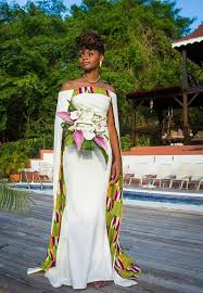 2019#ghana wedding dresses# kente ankara trendy styles: Ghanaian Wedding Dress Styles For 2018 African Wedding Dress African Print Fashion Dresses African Wedding Attire