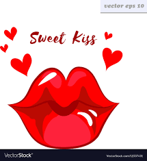 lips kiss royalty free vector image