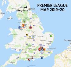It evolved from the old first division in 1992 and since then a total of 49 football teams have competed in it. Harrison James Hasouras On Twitter Premier League Map 2019 20