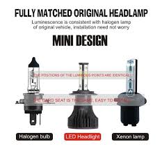 2x h7 led auto headlight bulb kit