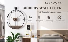 Wood Walnut Dial Wall Clock Home