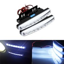 Us 9 19 8 Off Angrong 2x8 Led Daytime Running Lights Car Driving Drl Fog Lamp Light Super White 12v In Signal Lamp From Automobiles Motorcycles On
